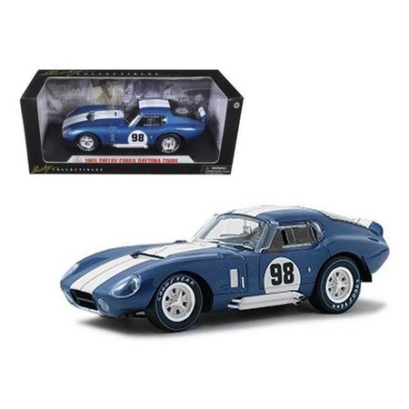 SHELBY COLLECTIBLES Shelby Collectibles SC130 1965 Shelby Cobra Daytona Coupe Blue No.98 1-18 Diecast Model Car SC130